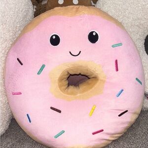 Pink Donut Plush Pillow